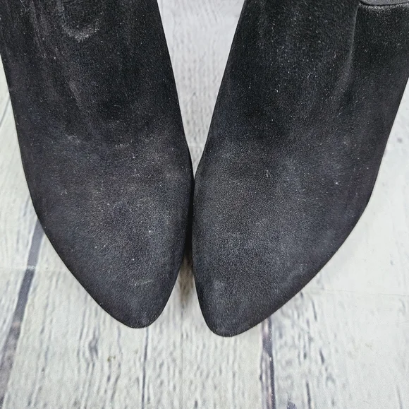 SAM EDELMAN | leather stilleto heel zip pointed toe booties shoes - Picture 5 of 12